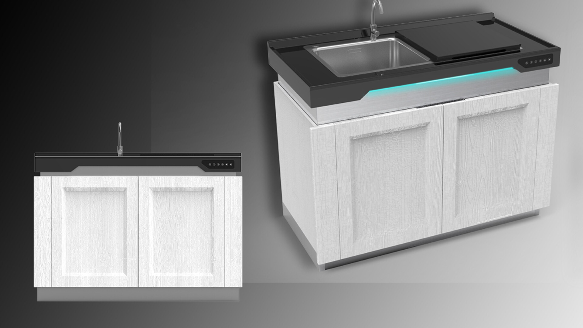 升降水槽-厨房自动升降水槽设计生产